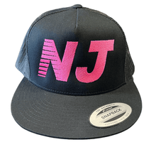 Load image into Gallery viewer, NEW Jersey Trucker Hat Pink on Black