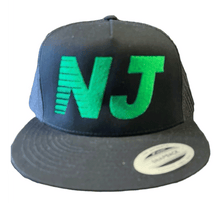 Load image into Gallery viewer, NEW Jersey Trucker Hat Green on Black