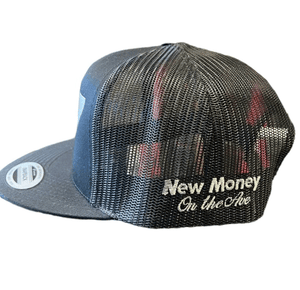 NEW Jersey Trucker Hat Gray on Black
