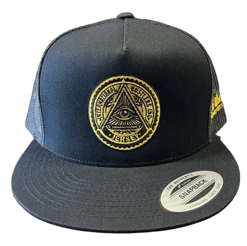 Jersey Evil Eye Trucker Gold on Black