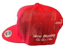 Load image into Gallery viewer, NEW Jersey Trucker Hat White on Red